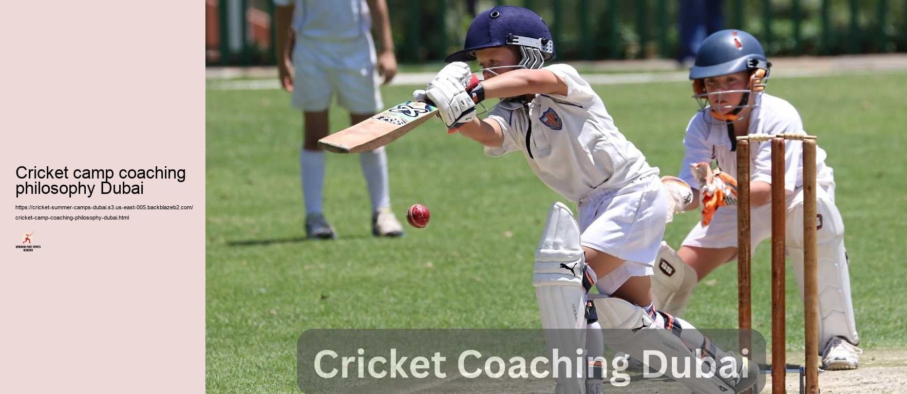 Cricket camp coaching philosophy Dubai